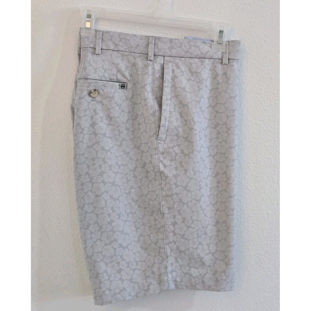 Peter Millar Hibiscus Carrboro Gray Golf Mens Performance  Shorts Mens Size 38